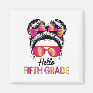 Hello Fifth Grade Girl Team 5th Grade Teacher Back Magnet