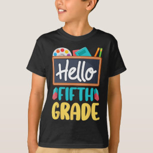 Hello Fifth Grade Teacher Students 5th Grade Back T-Shirt