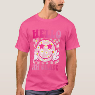 Hello Fifth Grade Team 5th Grade Teacher Girl Back T-Shirt