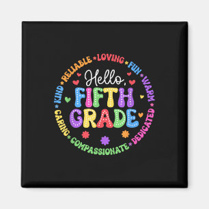 Hello Fifth Grade Team Groovy 5th Grade First Day  Magnet