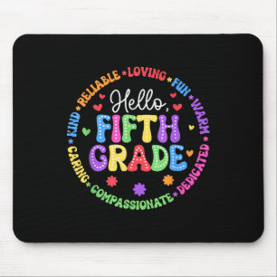 Hello Fifth Grade Team Groovy 5th Grade First Day Mouse Pad
