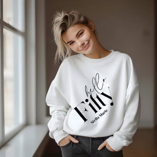 Hello fifty modern minimal elegant 50th birthday sweatshirt