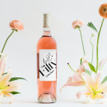 Hello fifty modern minimal elegant 50th birthday wine label<br><div class="desc">Hello fifty modern minimal typography simple black and white 50th birthday party decor favour thank you wine bottle label. Part of a contemporary collection.</div>