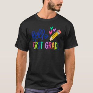Hello First Grade  1st Grade Back To School Boy Gi T-Shirt
