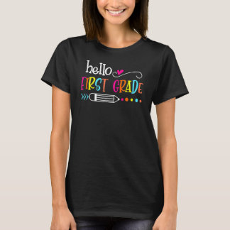 Hello First Grade 1st Grade Back To School T-Shirt