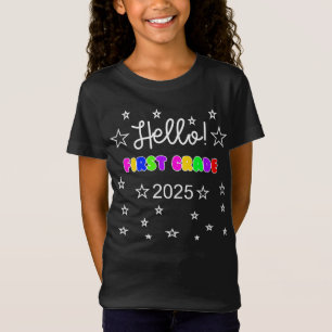 Hello First Grade 2025 Kids Back to School Tee