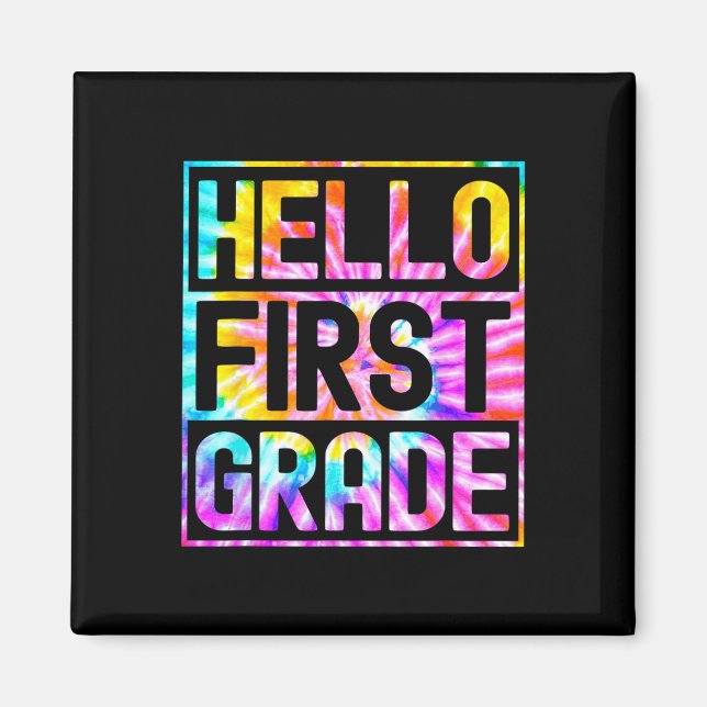 Hello First Grade Back to School 1st Grade Teacher Magnet (Front)