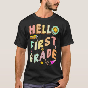 Hello First Grade History Teacher Cute Esl Teacher T-Shirt