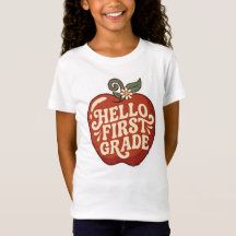 Hello First Grade Retro Apple Back to school