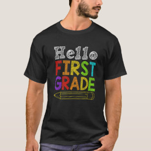 Hello First Grade Team 1st Grade Back To School Te T-Shirt