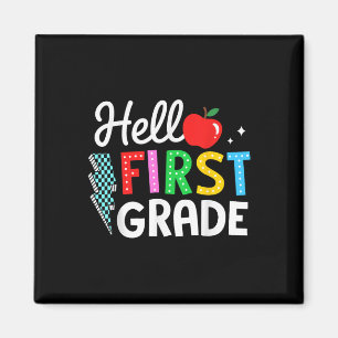 Hello First Grade Team Back To School Tee Teacher Magnet