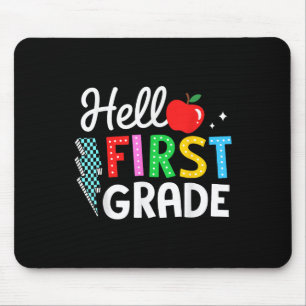 Hello First Grade Team Back To School Tee Teacher  Mouse Pad