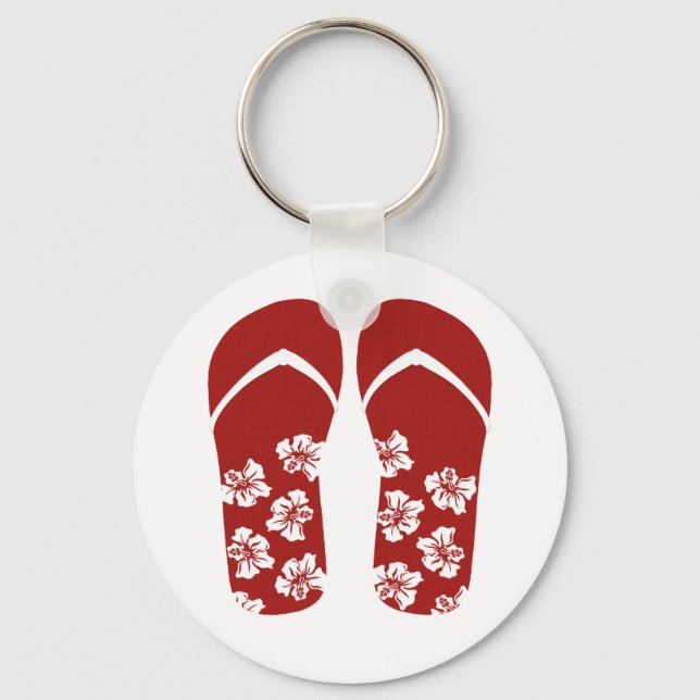 Hello Flip Flops Key Ring (Front)