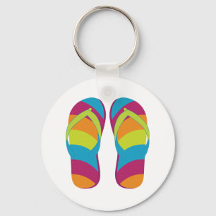 Hello Flip Flops Key Ring