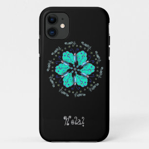 Hello Flutter aqua blue butterfly mandala Case-Mate iPhone Case