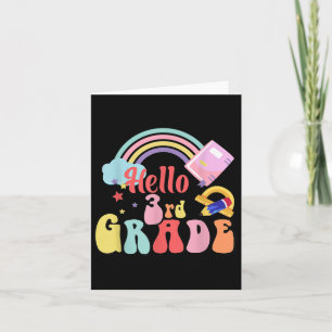 Hello Fourth 3rd Grade Teacher First Day Of School Card