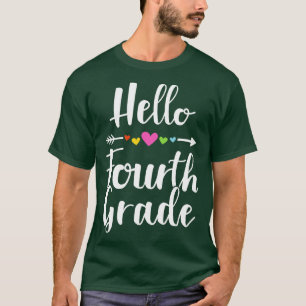 Hello fourth grade 4th back school teacher kids T-Shirt