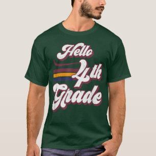 Hello Fourth Grade Back To School 1st Day Vintage  T-Shirt