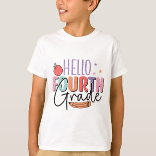 Hello Fourth Grade Back to School T-Shirt