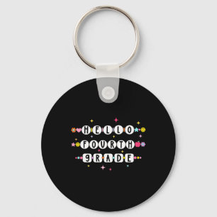 Hello Fourth Grade Friendship Bracelet Back To Sch Key Ring