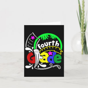 Hello Fourth Grade Funny 4th Grade Back To School  Card