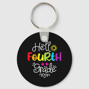 Hello Fourth Grade Team 4th Grade Back to School T Key Ring