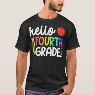 Hello Fourth Grade Team 4th Grade Back To School T T-Shirt