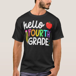 Hello Fourth Grade Team 4th Grade Back To School T T-Shirt
