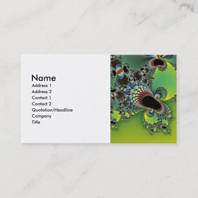 Hello - Fractal Business Card (Front)