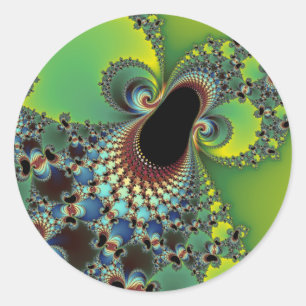 Hello - Fractal Classic Round Sticker
