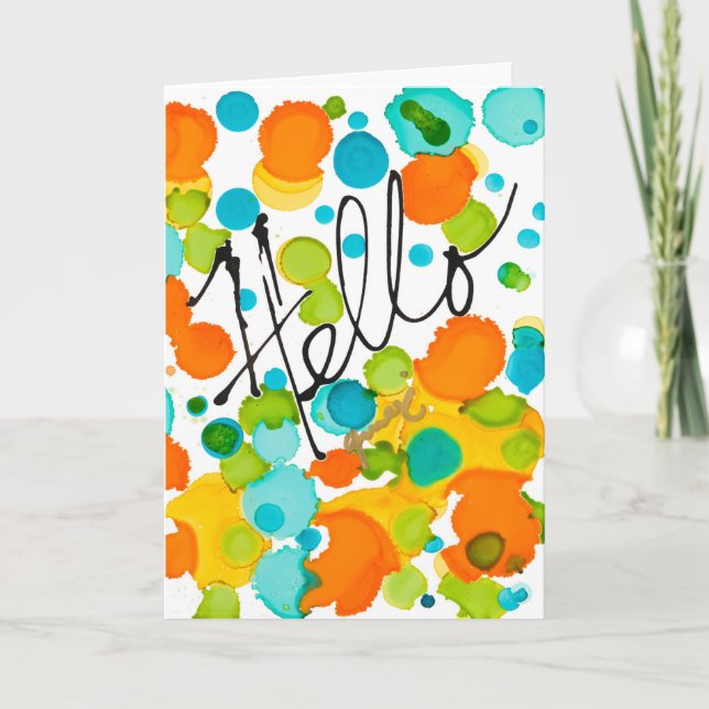 Hello Friend Lovitude Thank You Note Card (Front)