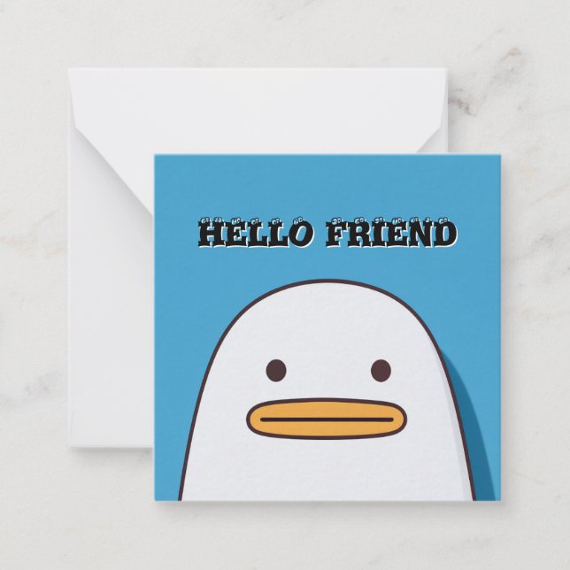 Hello Friend Note Card Printable (Front)