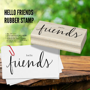 hello friends Rubber Stamp