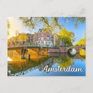 Hello From Amsterdam, Netherlands Postcard
