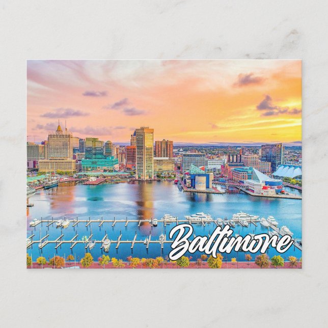 Hello From Baltimore, Maryland, United States Postcard (Front)