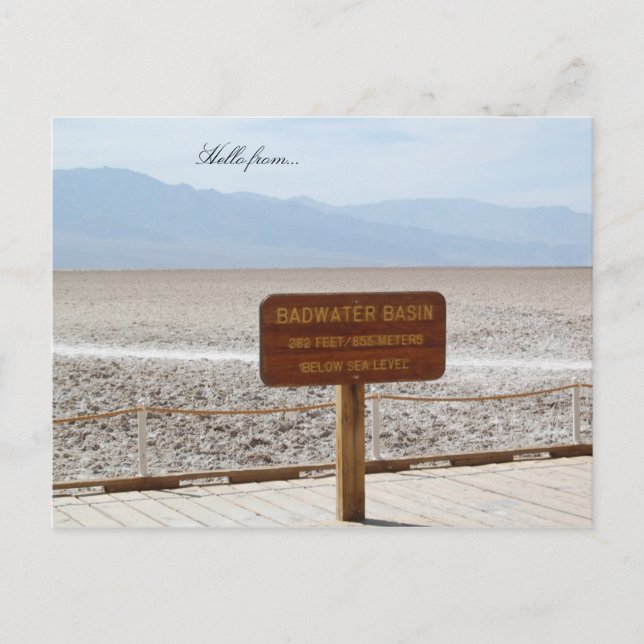 Hello from... Death Valley National Park Postcard (Front)