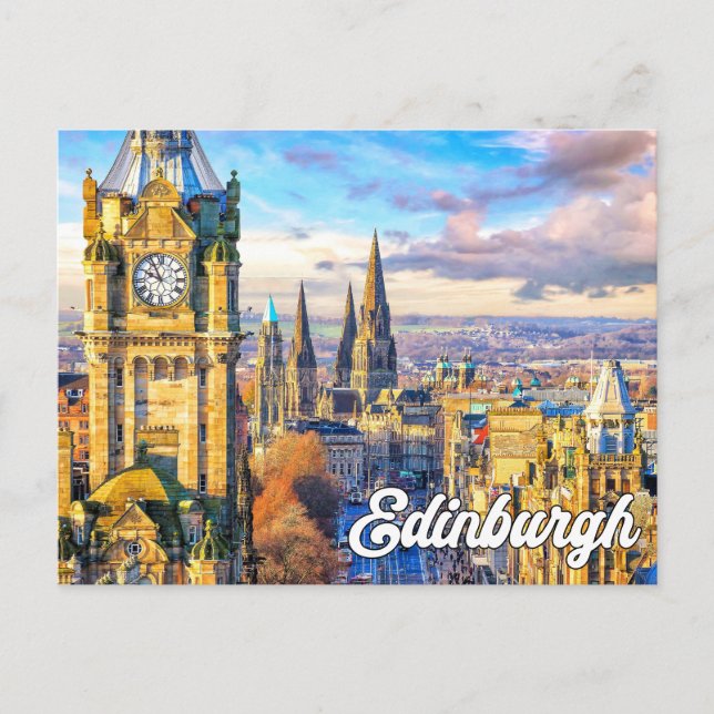 Hello From Edinburgh, Scotland, United Kingdom Postcard (Front)
