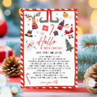 Hello From Elf Arrival Letter I'm Back Christmas