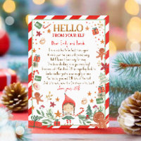 Hello From Elf Arrival Letter I'm Back Christmas