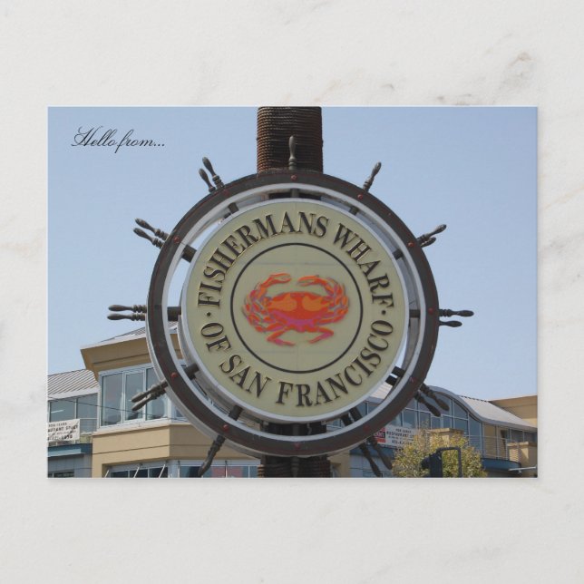Hello from... Fishermans Wharf Postcard (Front)