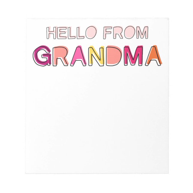 Hello from Grandma Notepad (Front)