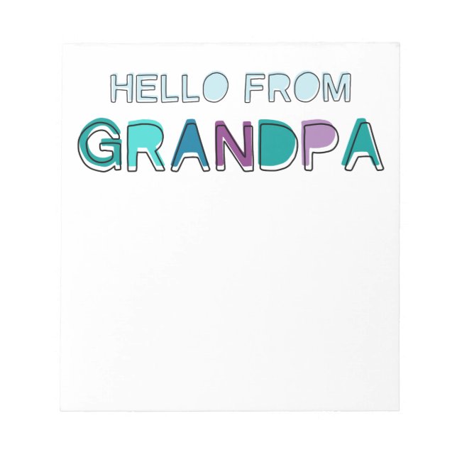 Hello from Grandpa Notepad (Front)