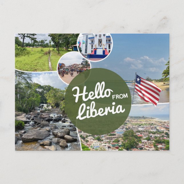 Hello from Liberia Postcard (Front)