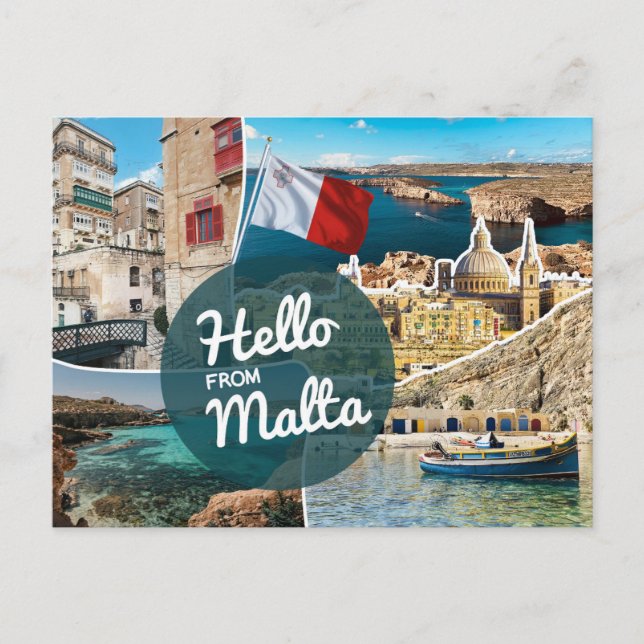 Hello From Malta Postcard (Front)