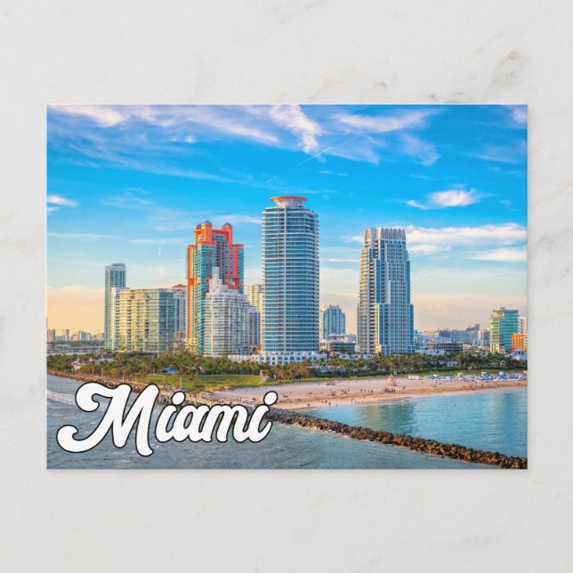 Hello From Miami, Florida, United States Postcard (Front)