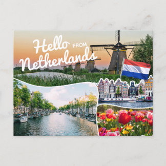 Hello from Netherlands Postcard