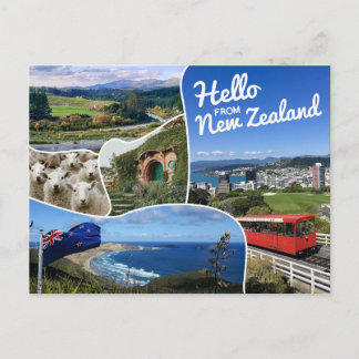 Hello from New Zealand Postcard