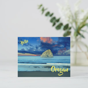 Hello from Oregan travel postcard