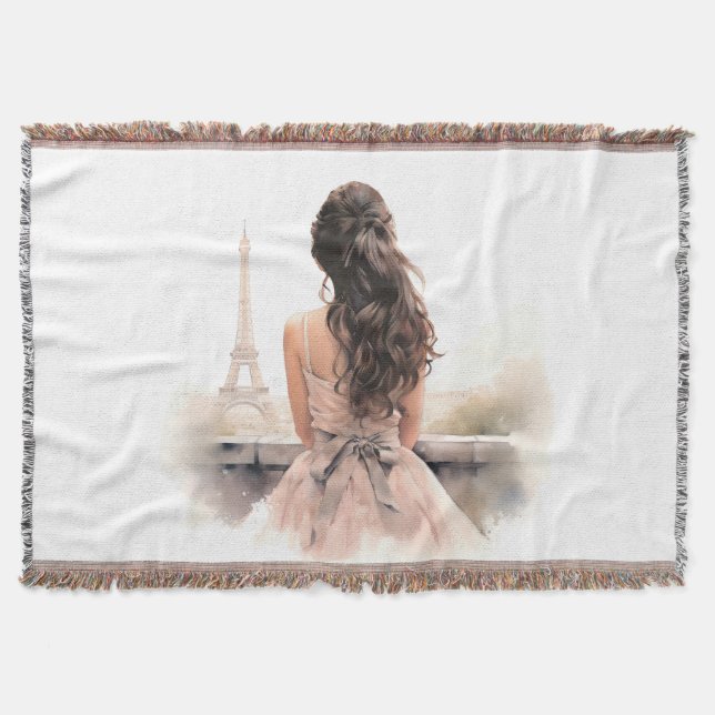 Hello From Paris Throw Blanket (Front)