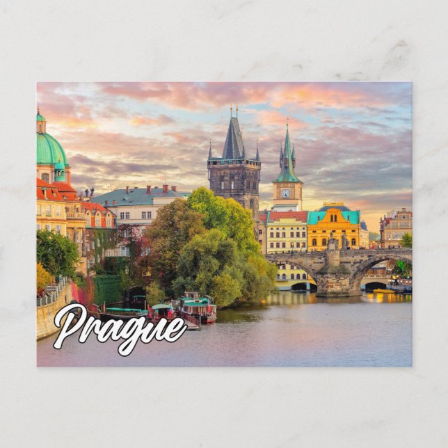 Hello From Prague, Czech Republic Postcard (Front)